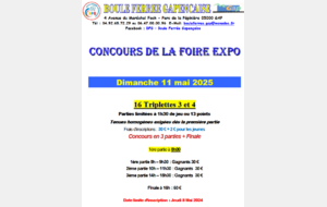 16 triplettes : Concours de la Foire Expo