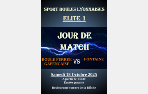 ELITE 1 GAP - FONTAINE le 18 octobre 2025