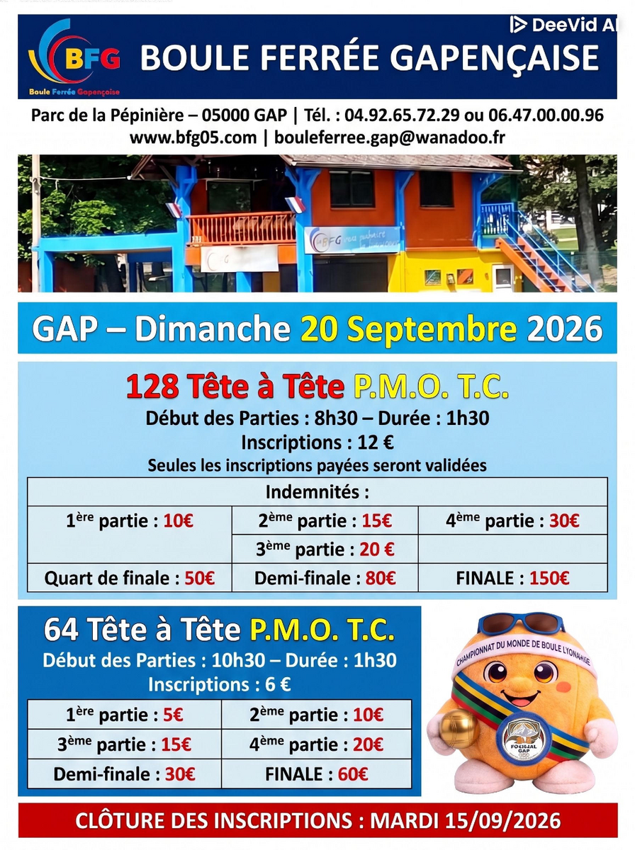 128 Tête à tête à GAP le 20 septembre 2026