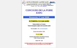 CONCOURS 16 TRIPLETTES DE LA FOIRE EXPO à GAP