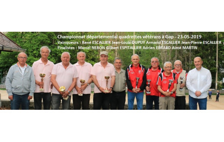 Résultats du championnat départemental quadrettes vétérans