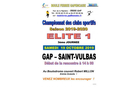 ELITE 1 - GAP / SAINT-VULBAS