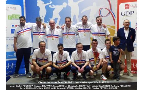 La BFG CHAMPIONNE DE FRANCE 2022 DES CLUBS SPORTIFS ELITE 2