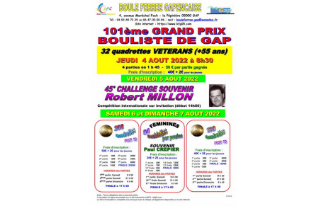 GRAND PRIX DE GAP 2022 - Les inscriptions en ligne sont ouvertes