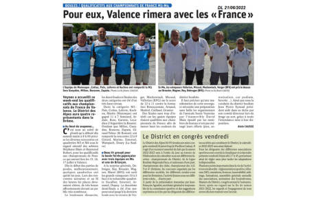 Deux équipes de la BFG qualifiées en M4 pour le championnat de France quadrettes à Valence