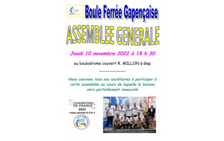 ASSEMBLEE GENERALE DE LA BFG