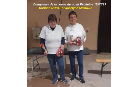 Coupe du point en doublettes féminines