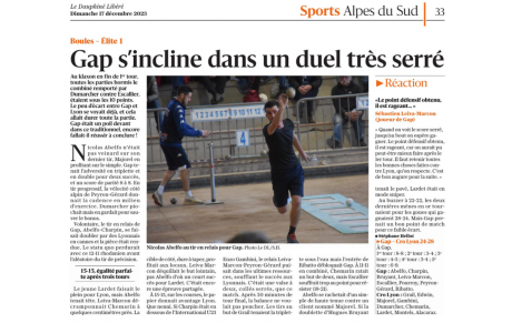 Courte défaite contre la CRO LYON 